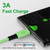 ENKAY Hat-Prince ENK-CB1102 3A USB to USB-C / Type-C Silicone Data Sync Fast Charging Cable, Cable Length: 1.8m(Green)