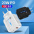 PD03 20W PD3.0 + QC3.0 USB Charger with USB to Micro USB Data Cable, EU Plug(White)