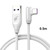 ENKAY Hat-Prince ENK-CB109 5A USB to USB-C / Type-C 90 Degree Elbow Silicone Data Sync Fast Charging Cable, Cable Length:0.5m(White)