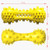 Sounding Dumbbell Dog Toy Molar Stick Resistant Biting Bone Toothbrush Pet Supplies(Lake Blue)