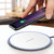 15W Metal Round Wireless Charger Smart Fast Charge(Black + Black Surface)