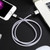 4 PCS 2.4A USB-C / Type-C to USB Braided Fast Charging Sync Data Cable, Length: 0.25m (Silver)