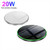 20W QI Metal Mirror Ultra-thin Wireless Charger(White)