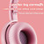 BK9 HiFi 7.1 Surround Sound Cat Claw Luminous Cat Ear Bluetooth Gaming Headset with Mic(Red)