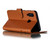Feather Pattern Litchi Texture Horizontal Flip Leather Case with Wallet & Holder & Card Slots For Galaxy A60(Brown)