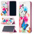 For Samsung Galaxy A50 Colored Drawing Pattern Invisible Magnetic Horizontal Flip PU Leather Case with Holder & Card Slots & Wallet(Two Butterflies)