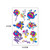 6 PCS Fluorescent Face Waterproof Environmental Protection Tattoo Stickers Nightclub Bar Flower Arm Stickers(OHB-008)
