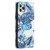For iPhone 11 Pro Max Colored Drawing Pattern Invisible Magnetic Horizontal Flip PU Leather Case with Holder & Card Slots & Wallet (Blue Leaves)