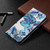 For iPhone 11 Pro Max Colored Drawing Pattern Invisible Magnetic Horizontal Flip PU Leather Case with Holder & Card Slots & Wallet (Blue Leaves)
