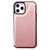 For iPhone 12 Pro Max Shockproof Calf Texture Protective Case with Holder & Card Slots & Frame(Rose Gold)