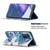 For Samsung Galaxy Note20 Ultra Colored Drawing Pattern Invisible Magnetic Horizontal Flip PU Leather Case with Holder & Card Slots & Wallet(Blue Leaves)