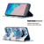 For Samsung Galaxy S10 Colored Drawing Pattern Invisible Magnetic Horizontal Flip PU Leather Case with Holder & Card Slots & Wallet(Blue Leaves)