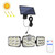 TG-TY075 Solar 3-Head Rotatable Wall Light Body Sensation Outdoor Waterproof Garden Light, Style: 138 LED Splitable