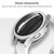 For Samsung Galaxy Watch4 44mm Frosted PC + Tempered Glass Film Integrated Protective Case(Silver)
