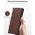 For iPhone 11 Pro Max Skin-feel Calfskin Texture Magnetic Dual-Fold Horizontal Flip Leather Case with Holder & Card Slots & Wallet (Coffee)