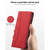 For iPhone 11 Pro Max Skin-feel Calfskin Texture Magnetic Dual-Fold Horizontal Flip Leather Case with Holder & Card Slots & Wallet (Red)