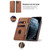 For iPhone 11 Skin-feel Calfskin Texture Magnetic Dual-Fold Horizontal Flip Leather Case with Holder & Card Slots & Wallet (Brown)