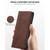 For iPhone 11 Pro Skin-feel Calfskin Texture Magnetic Dual-Fold Horizontal Flip Leather Case with Holder & Card Slots & Wallet (Coffee)