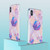 For iPhone X / XS 3D Electroplating Marble Pattern TPU Protective Case(Pink Purple)
