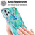 For iPhone 11 Pro Max 3D Electroplating Marble Pattern TPU Protective Case (Green Blue)