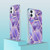 For iPhone 12 Pro Max 3D Electroplating Marble Pattern TPU Protective Case(Purple)
