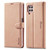 For Samsung Galaxy A12 Forwenw F1 Series Matte Strong Magnetism Horizontal Flip Leather Case with Holder & Card Slots & Wallet & Photo Frame(Rose Gold)