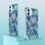 For iPhone 12 / 12 Pro 3D Electroplating Marble Pattern TPU Protective Case(Dark Green)