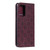 For Samsung Galaxy A72 5G / 4G Lucky Flowers Embossing Pattern Magnetic Horizontal Flip Leather Case with Holder & Card Slots(Wine Red)
