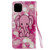 For iPhone 11 Pro Max Painted Pattern Horizontal Flip Leather Case, with Wallet & Holder & Card Slots & Lanyard(Pink Elephant)