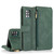 For Samsung Galaxy A51 Skin-feel Crazy Horse Texture Zipper Wallet Bag Horizontal Flip Leather Case with Holder & Card Slots & Wallet & Lanyard(Dark Green)