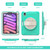 For iPad mini 6 360 Degree Rotation PC + TPU Protective Tablet Case with Holder & Hand-strap(Mint Green)