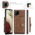 For Samsung Galaxy A12 5G JEEHOOD Retro Magnetic Detachable Protective Case with Wallet & Card Slot & Holder(Brown)