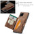 For Samsung Galaxy A12 5G JEEHOOD Retro Magnetic Detachable Protective Case with Wallet & Card Slot & Holder(Brown)