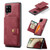 For Samsung Galaxy A12 5G JEEHOOD Retro Magnetic Detachable Protective Case with Wallet & Card Slot & Holder(Red)