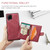 For Samsung Galaxy A12 5G JEEHOOD Retro Magnetic Detachable Protective Case with Wallet & Card Slot & Holder(Red)