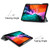 For iPad Pro 12.9 2022 / 2021 Colored Drawing Horizontal Flip TPU + PU Leather Tablet Case with Three-folding Holder & Sleep / Wake-up Function & Pen Slot(Eiffel Tower)