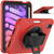 For iPad mini 6 360 Degree Rotation PC + TPU Protective Tablet Case with Holder & Hand-strap(Red)