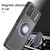 For Xiaomi Poco M3 Shockproof Transparent TPU + Acrylic Protective Case with Ring Holder(Blue)