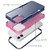 For iPhone 12 mini TPU + PC Shockproof Protective Case (Royal Blue + Pink)