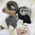 Classic Houndstooth Color Matching Scarf Women Autumn And Winter All-Match Warm Knitted Bib, Length (cm): 190cm(Gray)