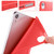 For iPad mini 6 3-folding Horizontal Flip Honeycomb TPU Shockproof + PU Leather Tablet Case with Holder(Red)