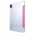 For iPad Pro 12.9 2022 / 2021 Silk Texture Three-fold Horizontal Flip Leather Tablet Case with Holder & Pen Slot(Rose Red)