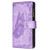 For iPhone XR Flying Butterfly Embossing Pattern Zipper Horizontal Flip Leather Case with Holder & Card Slots & Wallet(Purple)