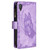 For iPhone XR Flying Butterfly Embossing Pattern Zipper Horizontal Flip Leather Case with Holder & Card Slots & Wallet(Purple)