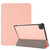 For iPad Pro 11 2022 / 2021 3-folding Skin Texture Horizontal Flip TPU + PU Leather Tablet Case with Holder(Pink)