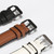 For Fitbit Versa 3 Leather + Silicone Watch Band(Brown)