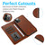 For iPhone 12 Pro Max Calf Texture 2 in 1 Detachable Magnetic Back Cover Horizontal Flip Leather Case with Holder & Card Slots & Wallet & Photo Frame(Brown)