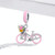 S925 Sterling Silver Pink Bicycle Pendant DIY Bracelet Necklace Accessories S925 Sterling Silver Pink Bicycle Pendant DIY Bracelet Necklace Accessories