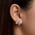 S925 Sterling Silver Exquisite Christmas Tree Ear Studs Women Earrings(Gold)