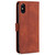 For iPhone X / XS AZNS Skin Feel Calf Texture Horizontal Flip Leather Case with Card Slots & Holder & Wallet(Brown)